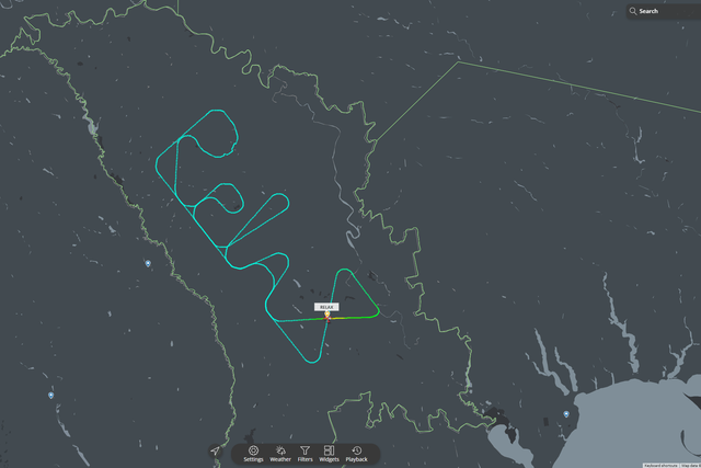 The aircraft’s flight path drew the word ‘relax’ (Flightradar24.com/PA)