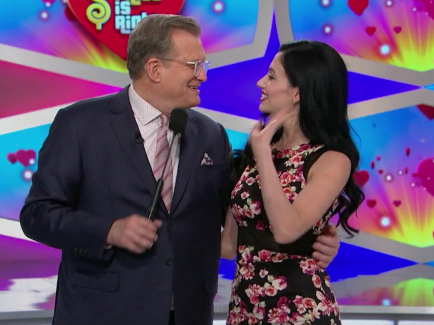 Drew Carey introduces Amie Harwick as his fiancee on the set of ‘The Price is Right’ in 2018