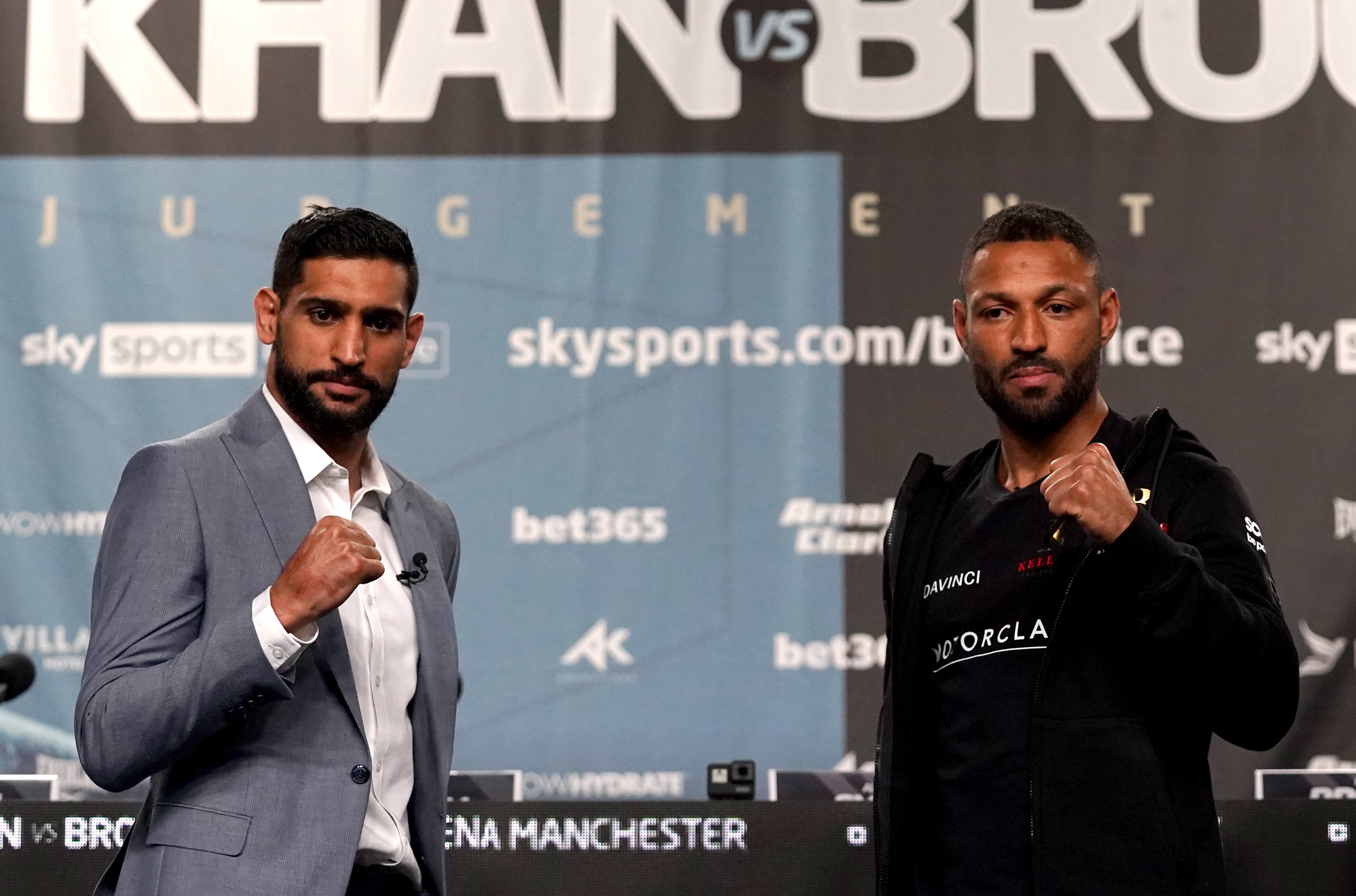 Amir Khan, left, insisted he has lost respect for Kell Brook (Nick Potts/PA)