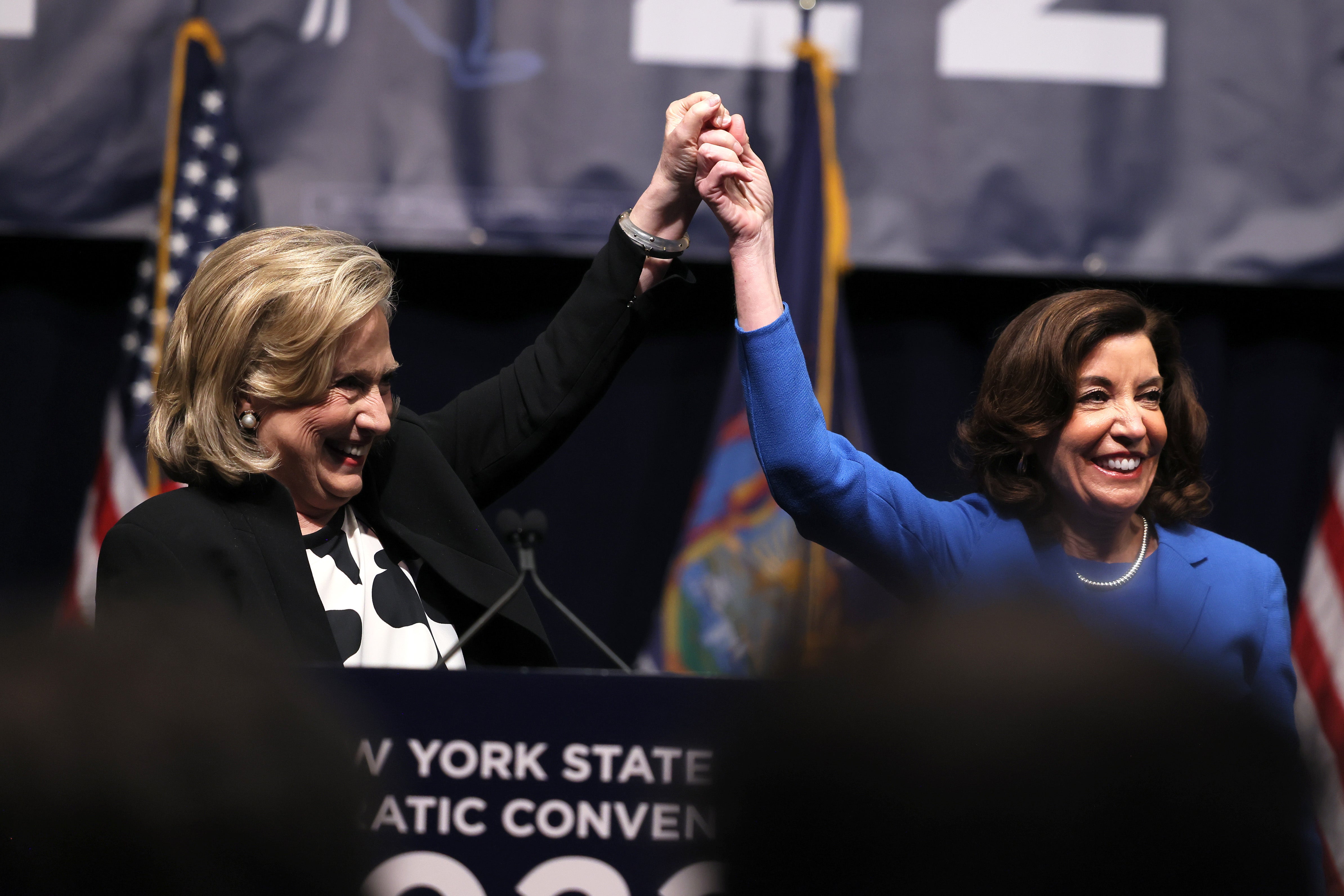 Former Democratic presidential candidate endorsed New York Governor Kathy Hochul at the state’s Democratic Party nominating convention on 17 February.