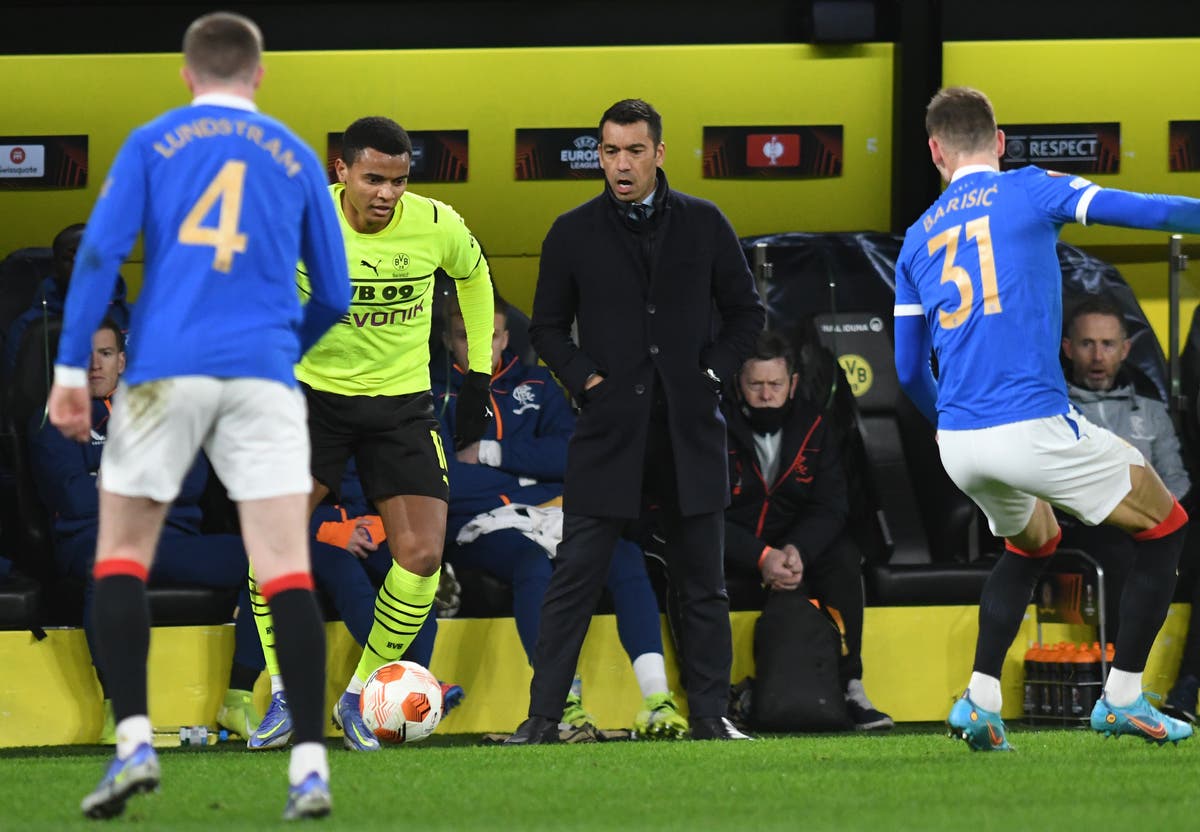 Rangers’ proud Giovanni van Bronckhorst urges team to finish the job after shock Dortmund win