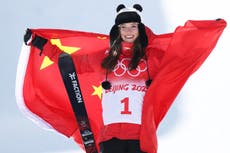 Winter Olympics: Eileen Gu wins second Beijing gold as Zoe Atkin falls short of freestyle medal