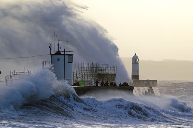 Millions of people have been urged to stay at home for the day, as one of the worst storms in a generation hits the UK (Jacob King/PA)