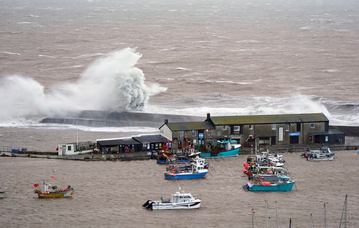 Watch live videos as Storm Eunice pummels South West England with gale force winds