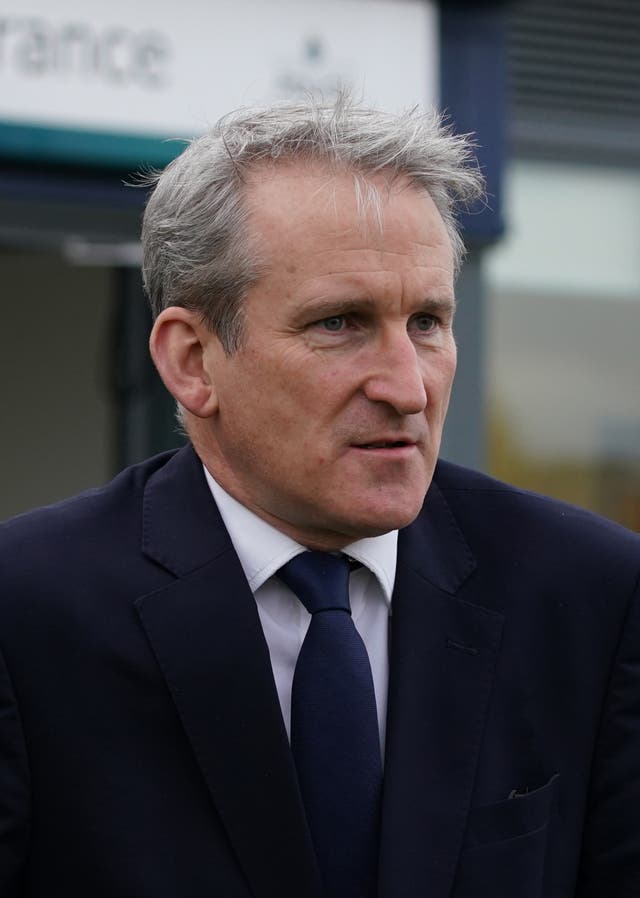 Home Office minister Damian Hinds, who has said an invasion of Ukraine is ‘not inevitable’ but could happen at ‘any time’, as he urged Russia to take a ‘diplomatic route’ (PA)