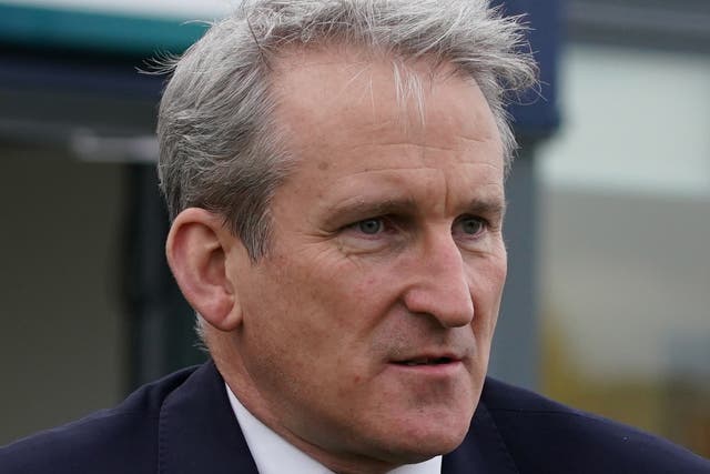 Home Office minister Damian Hinds, who has said an invasion of Ukraine is ‘not inevitable’ but could happen at ‘any time’, as he urged Russia to take a ‘diplomatic route’ (PA)
