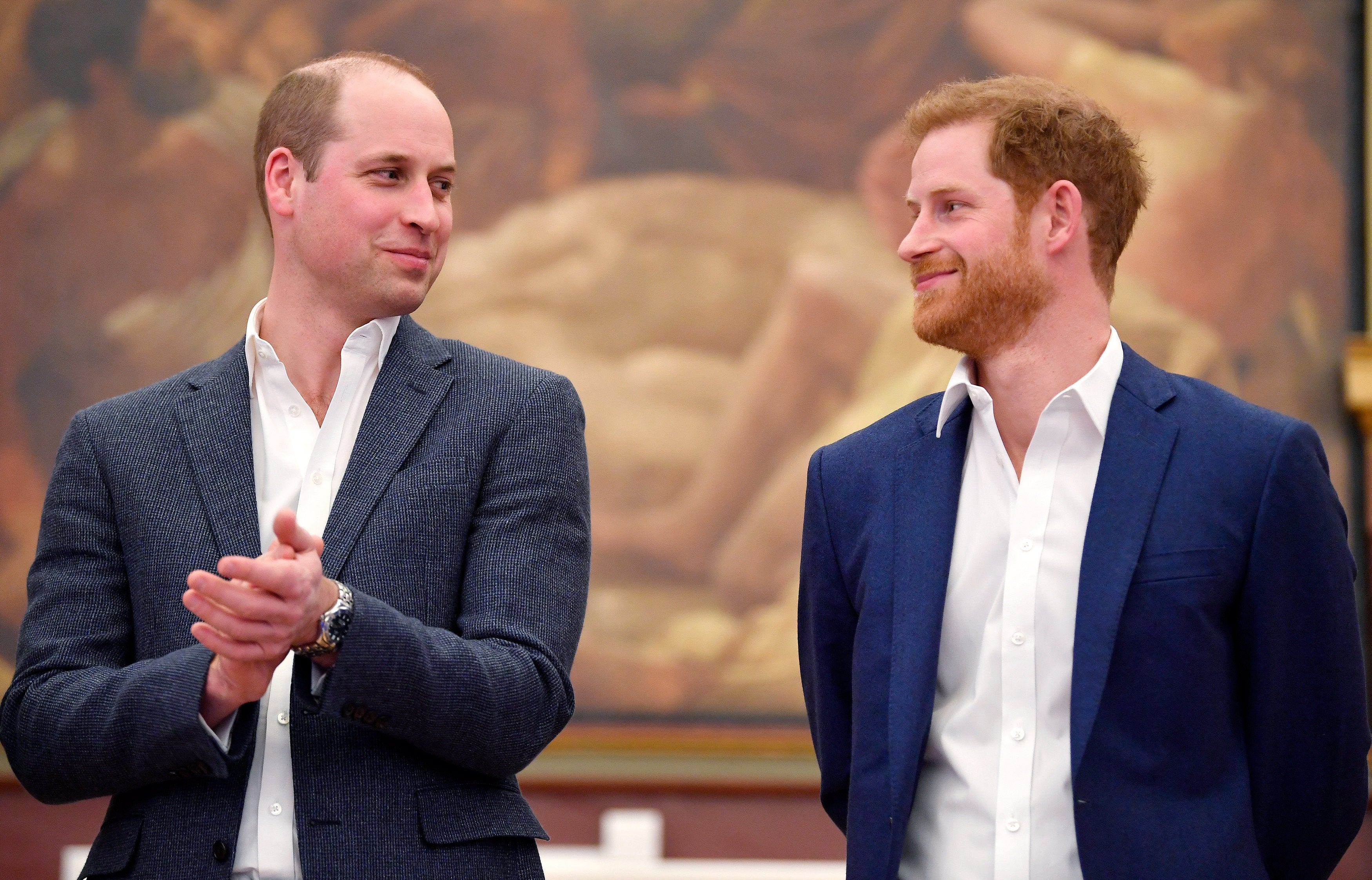 Harry with William in 2018 before he relocated to California with his family