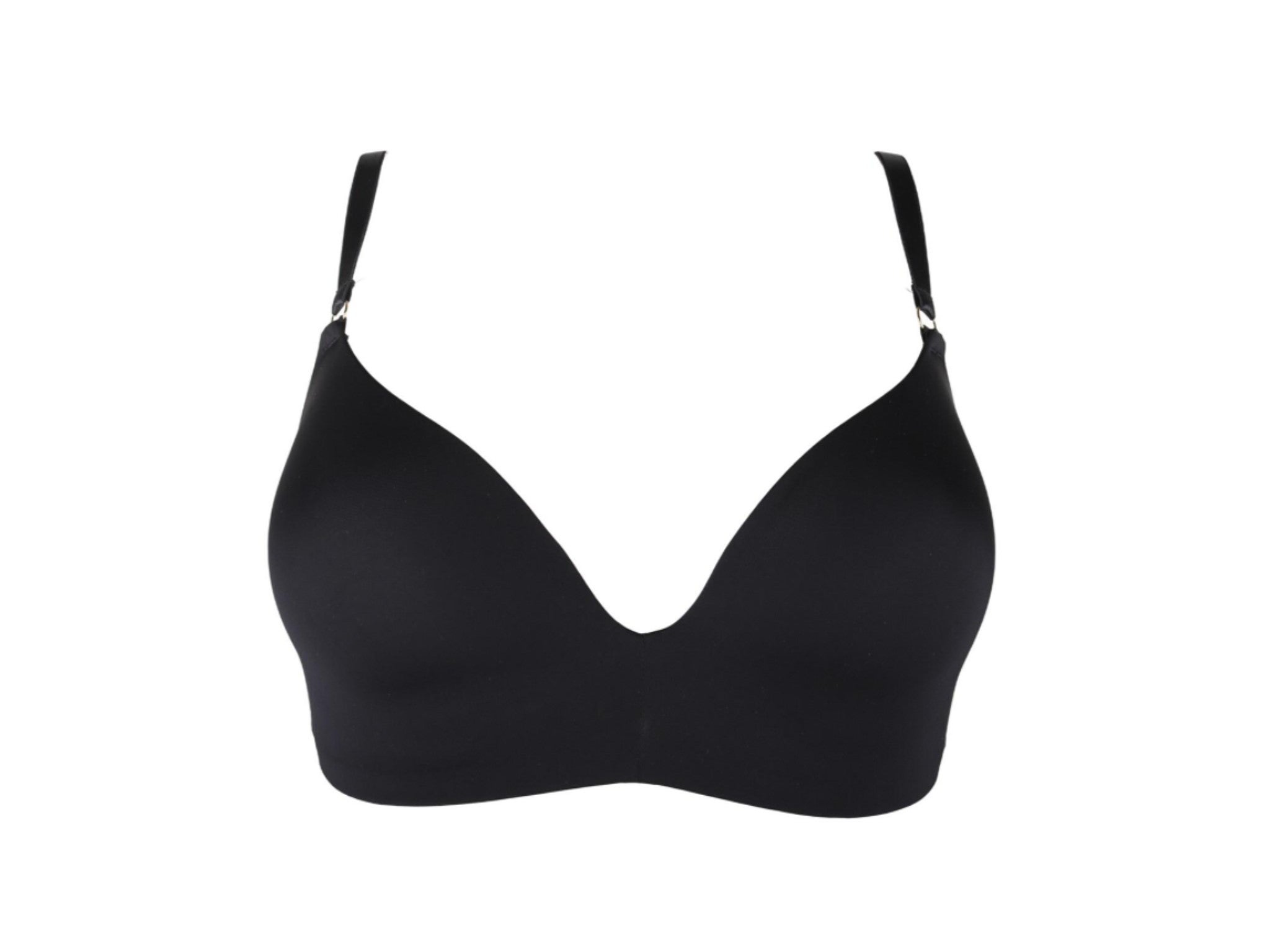 Soft, non-wired bra with padded cups - black, Bras