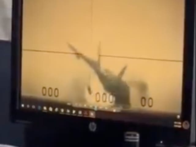 <p>An image of an F-35 crashing into the flight deck of the USS Carl Vinson aircraft carrier on 24 January. Five US Navy sailors have been charged for allegedly recording and  sharing video of the incident. </p>