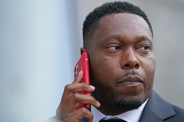 Dizzee Rascal outside a previous hearing at Croydon Magistrates’ Court (Gareth Fuller/PA)