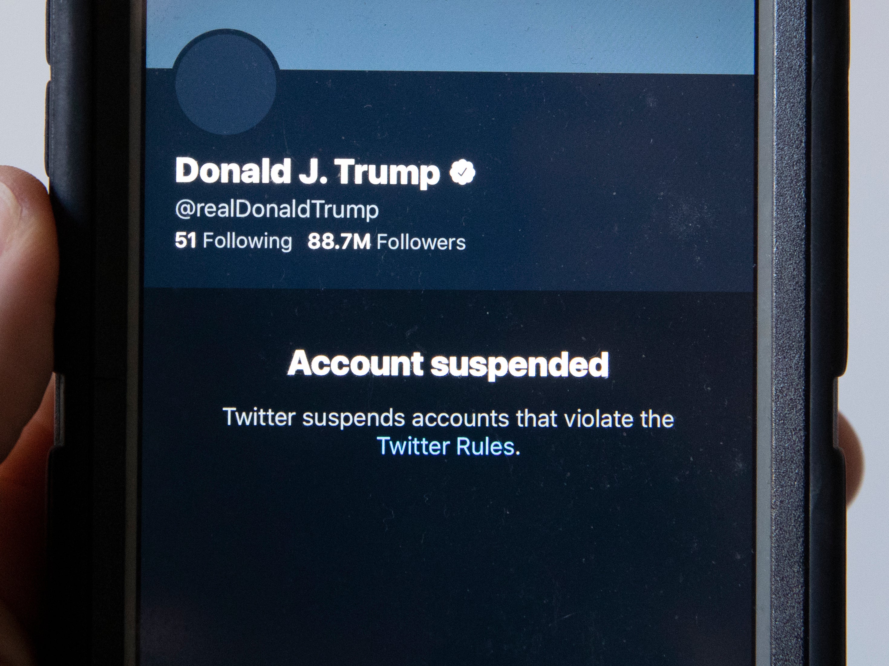 Donald Trump is banned from Twitter