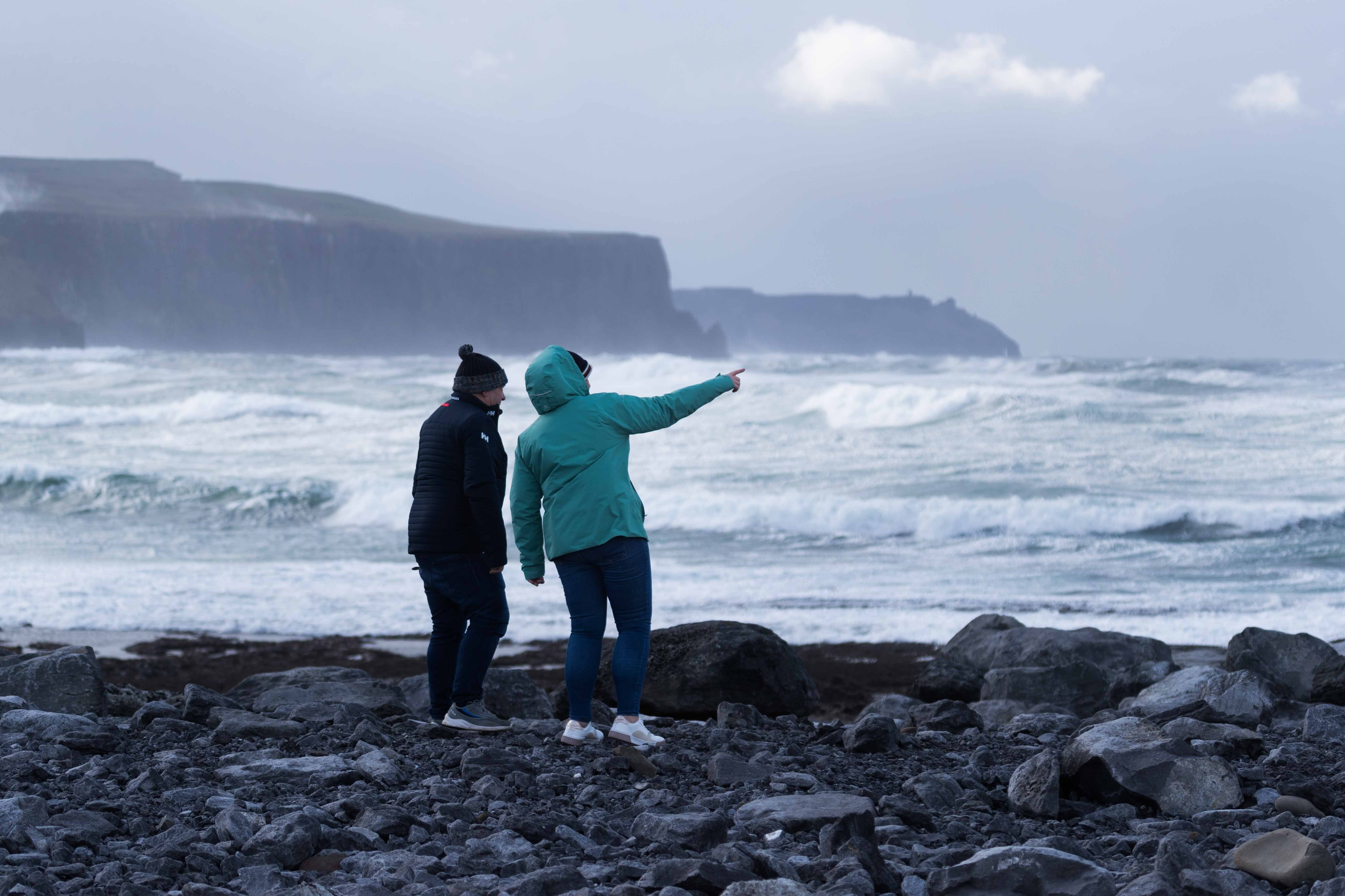 Stormy seas at Doolin, Co Clare (PA)