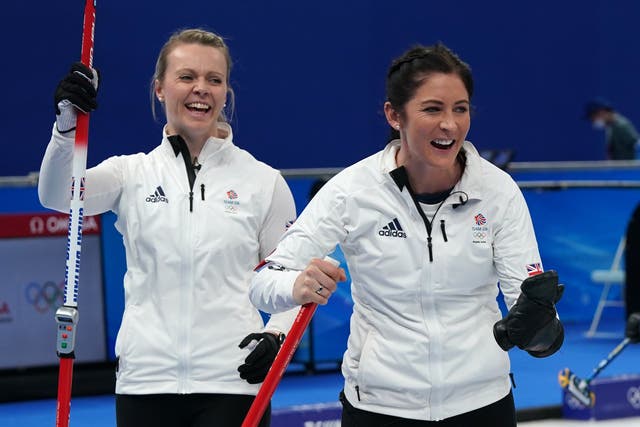 Eve Muirhead (right) is targeting Great Britain’s first gold of the Olympics (Andrew Milligan/PA)