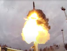 Ukraine-Russia news – live: Johnson warns Europe on ‘brink’ of war as Putin test fires hypersonic missiles