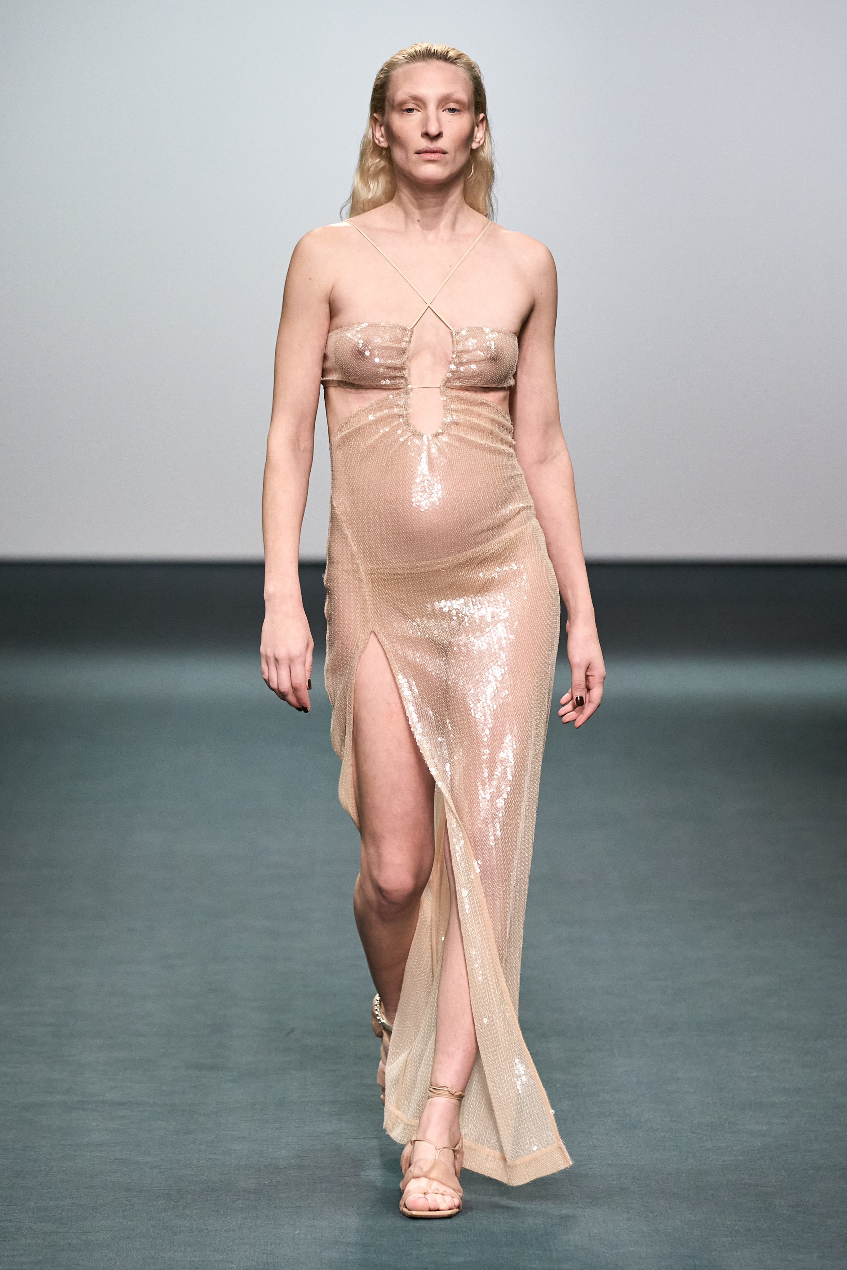 One of the models on the runway at Nensi Dojaka was pregnant