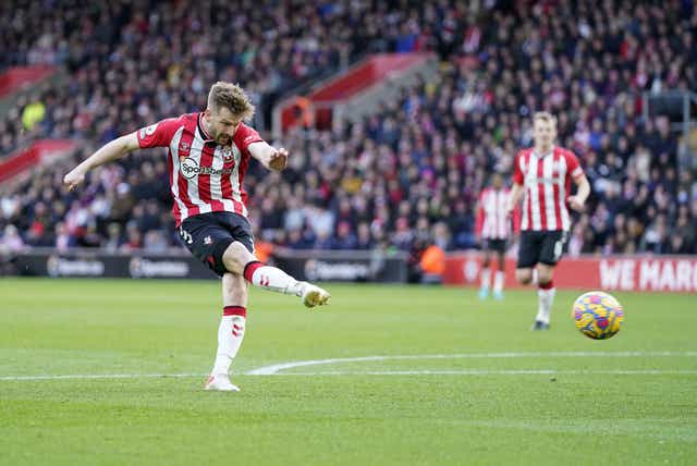 Stuart Armstrong fires Southampton in front (Andrew Matthews/PA)