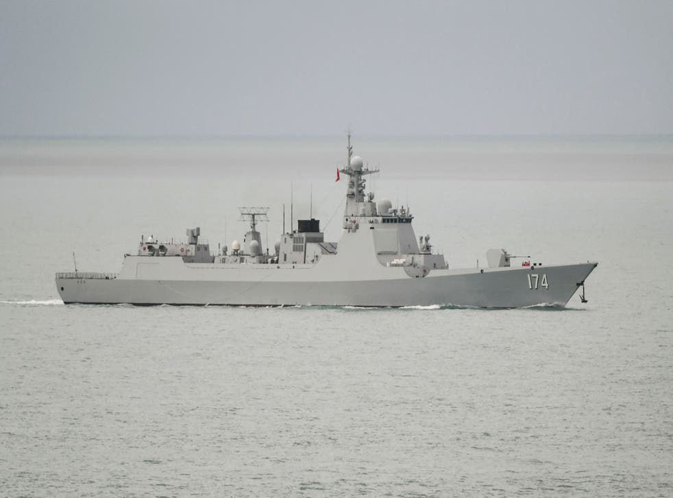 <p>Chinese  PLA-N Luyang-class guided missile destroyer after Australian forces confirmed that on 17 February 2022, a royal Australian air force (RAAF) P-8A Poseidon detected a laser illuminating the aircraft from a People’s Liberation army  navy (PLA-N) vessel</p>