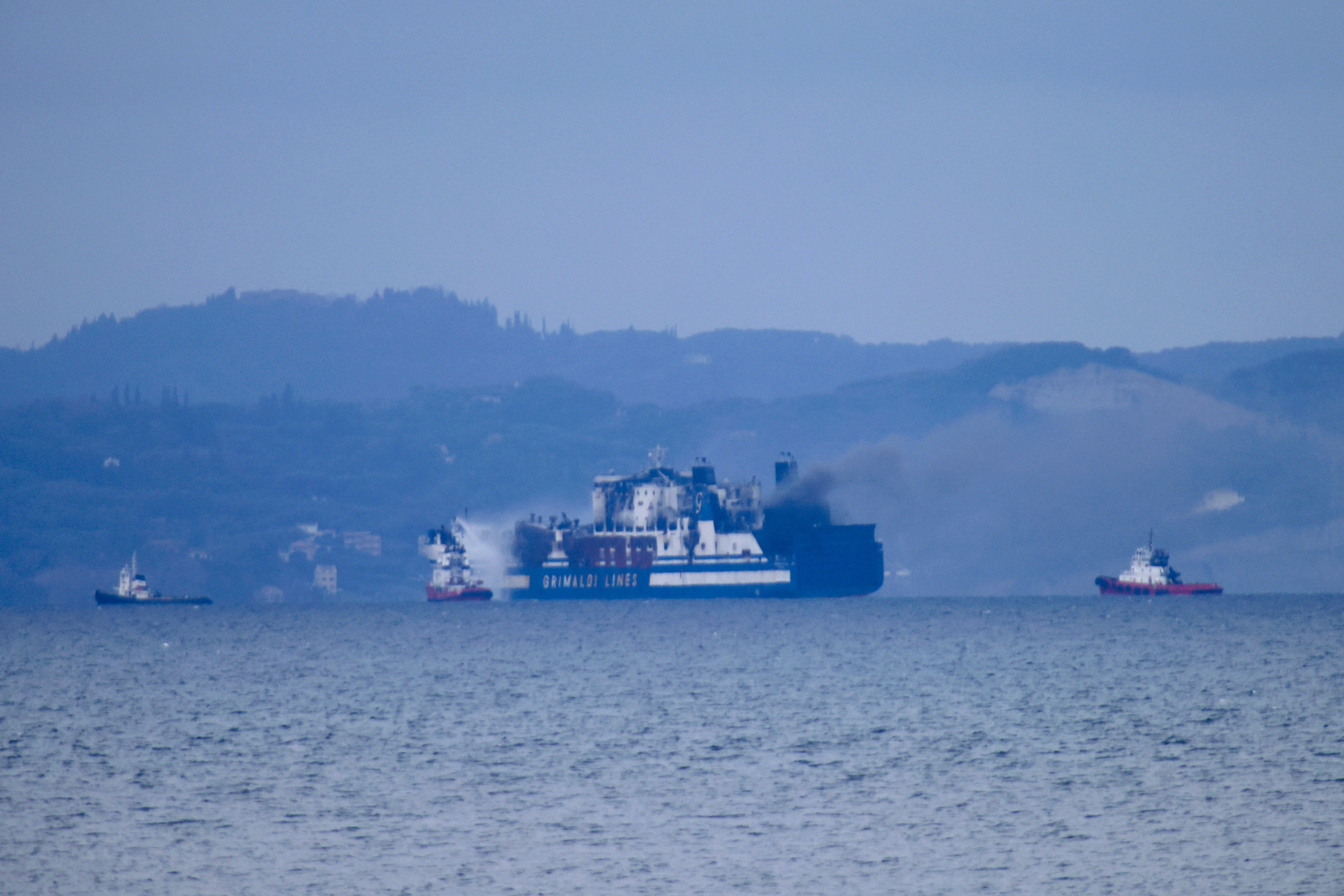 Albania Greece Ferry Fire