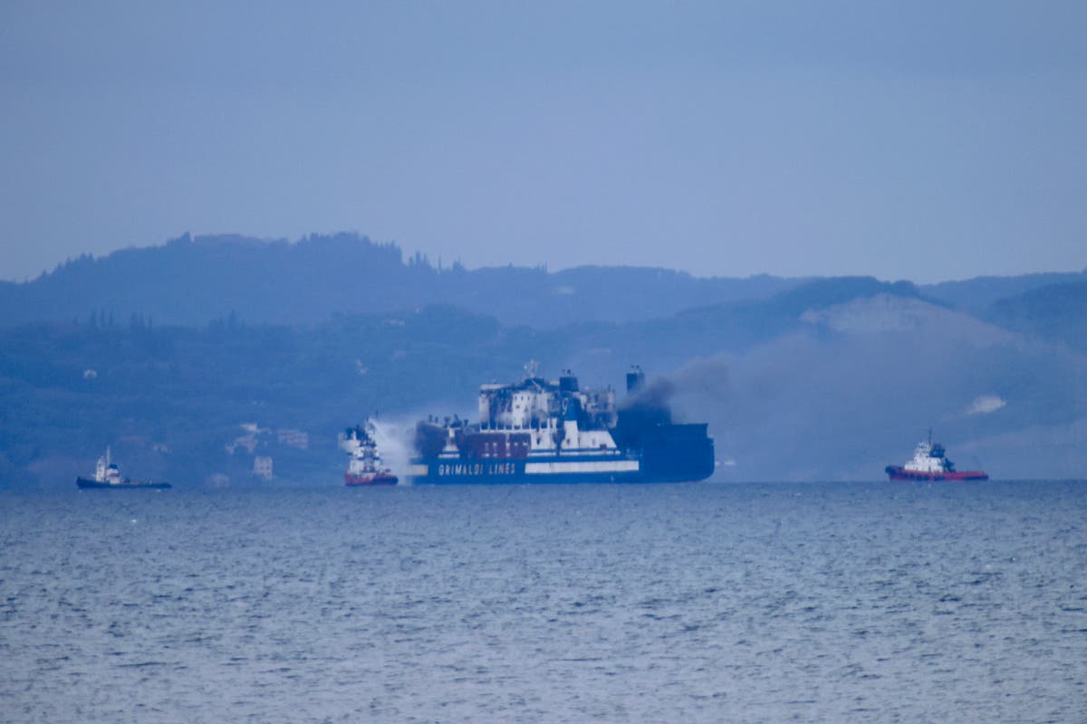 Survivor found in burning ferry off Greek island; 11 missing