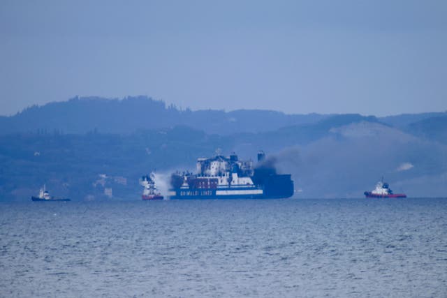 Albania Greece Ferry Fire