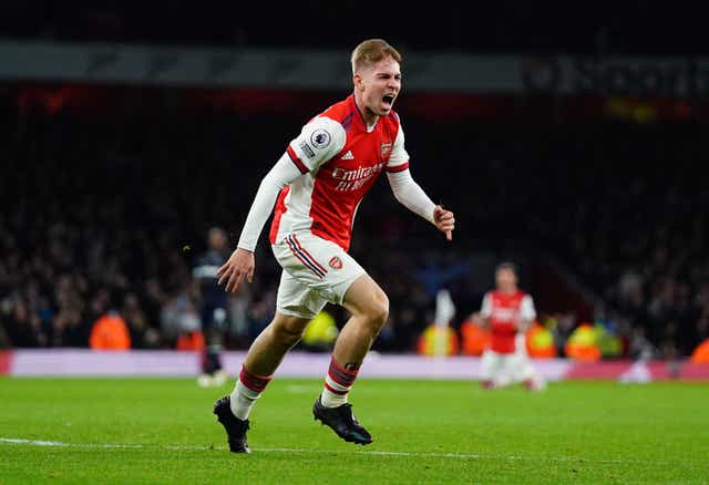 Emile Smith Rowe has scored 10 goals for Arsenal this season – more than any of his team-mates (Nick Potts/PA