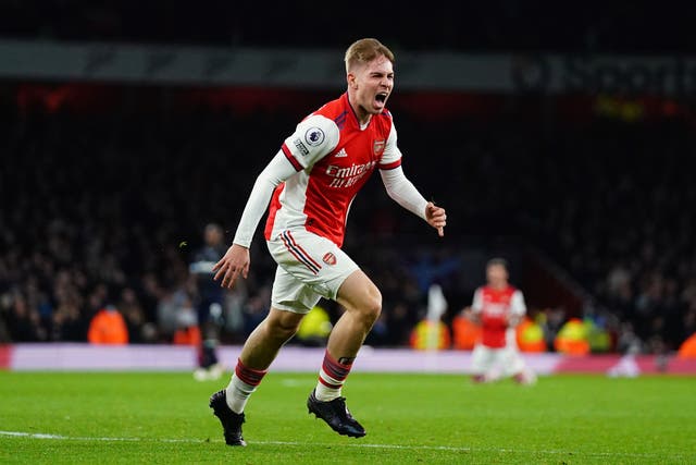 Emile Smith Rowe has scored 10 goals for Arsenal this season – more than any of his team-mates (Nick Potts/PA