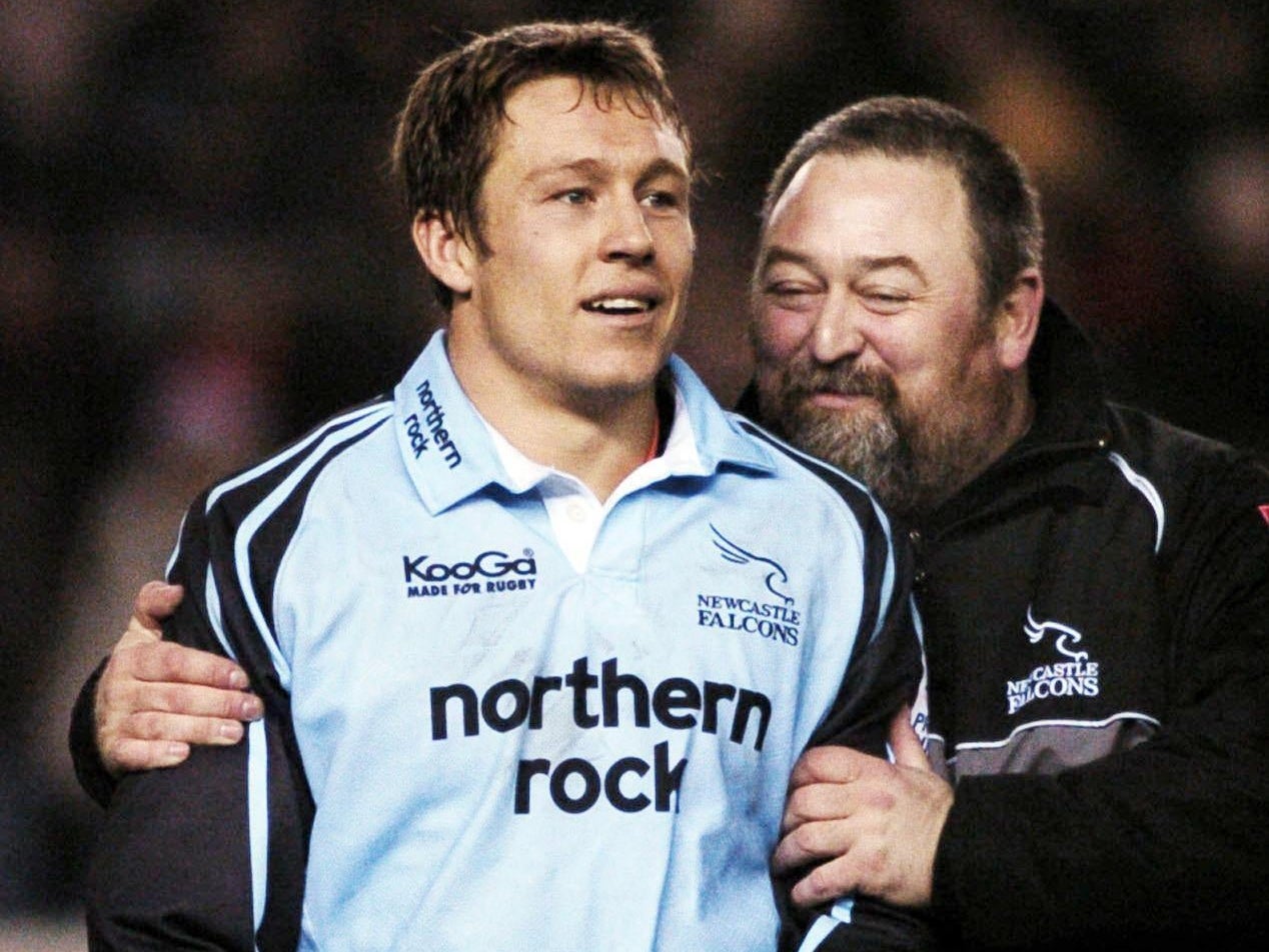 Jonny Wilkinson (left) with Steve Black (right) (David Cheskin/PA)