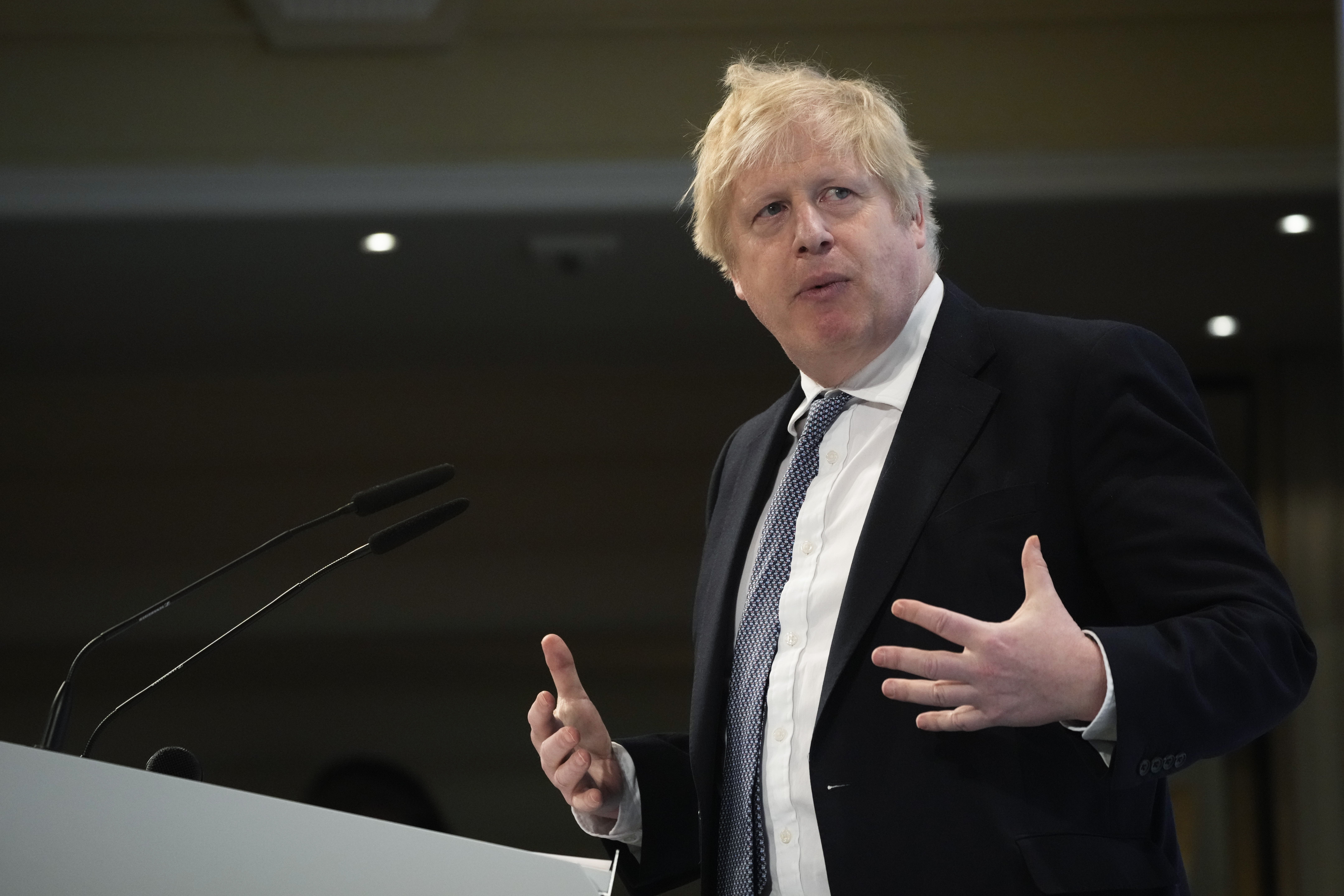 Prime Minister Boris Johnson speaks during the Munich Security Conference (Matt Dunham/PA)