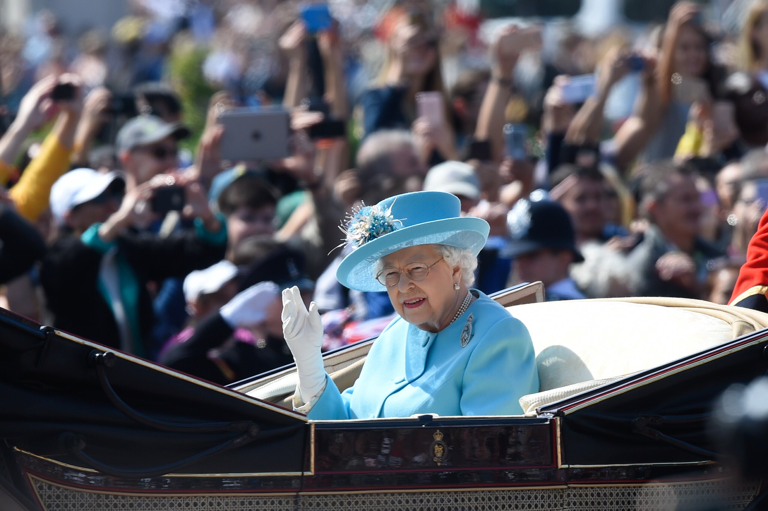 The Queen at the Trooping the Colour, celebrating her official 92nd birthday (Pete Summers/PA)