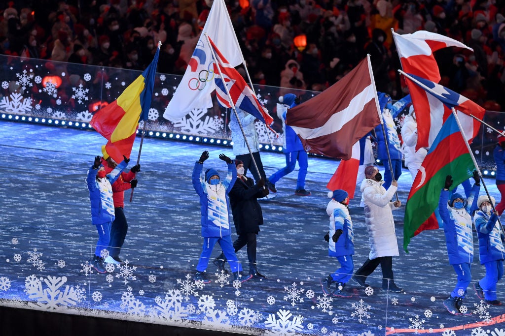 Bruce Mouat is Team GB’s flag bearer.