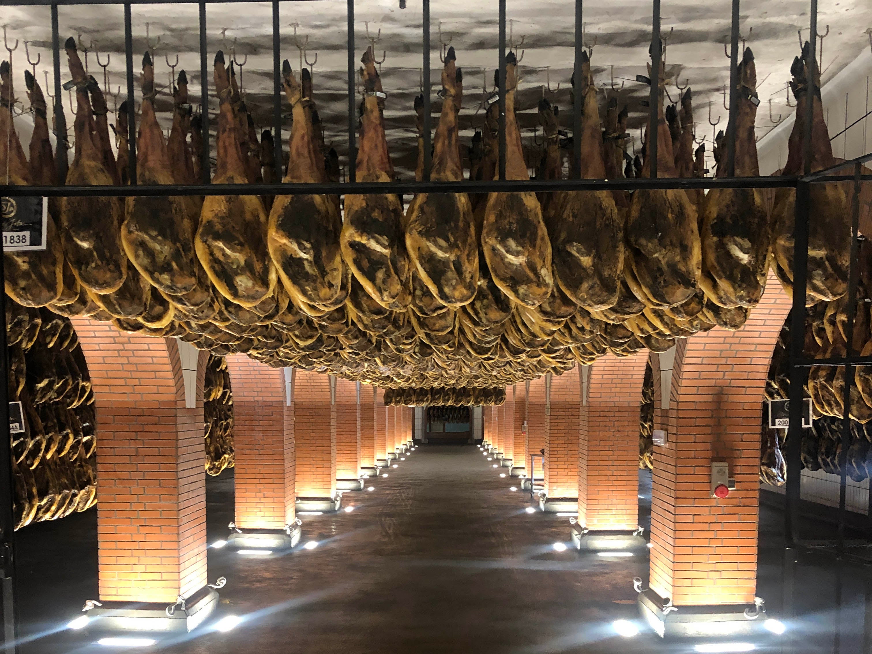 At any one time, there’s thousands of hams curing in the cellars
