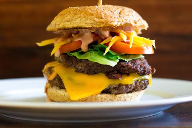 <p>A stock image of a burger</p>