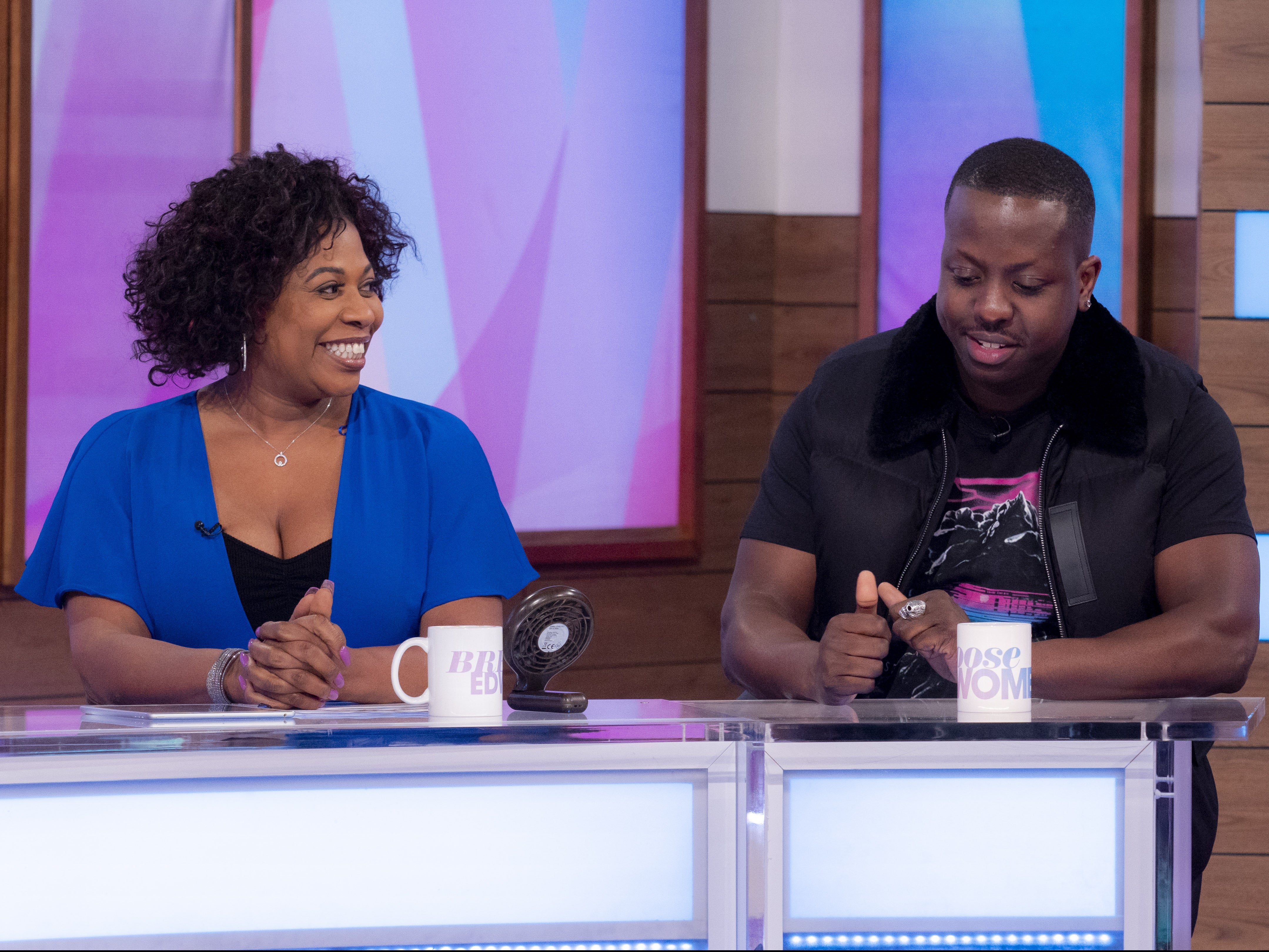 Brenda and Jamal Edwards on an episode of ‘Loose Women’