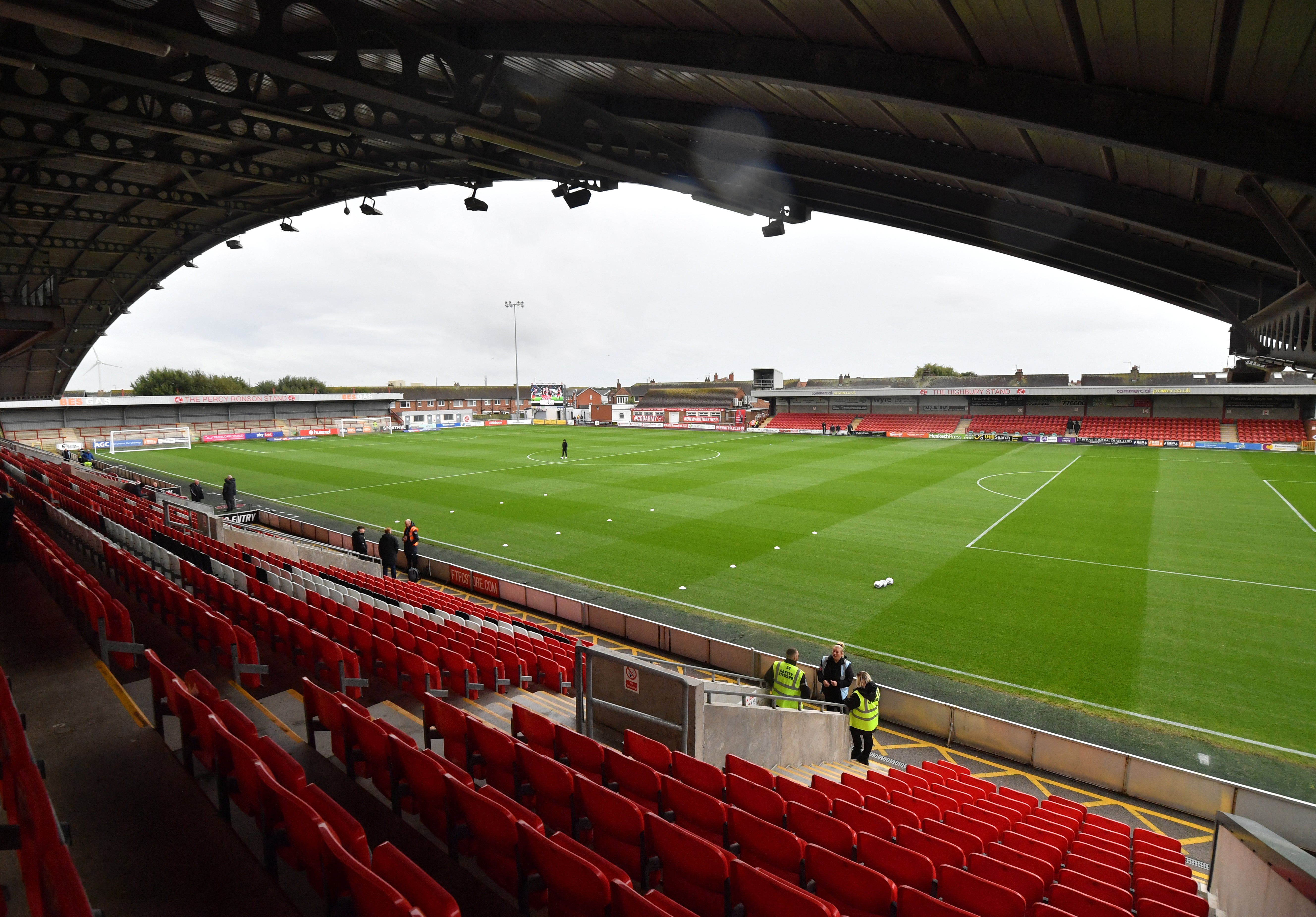 Fleetwood’s fixture with Sheffield Wednesday on Tuesday evening has been postponed due to storm damage