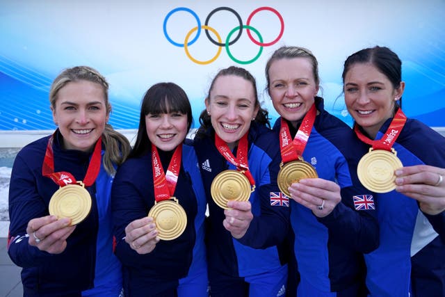 Eve Muirhead, right, and her team brought home Britain’s only gold medals (Andrew Milligan/PA)