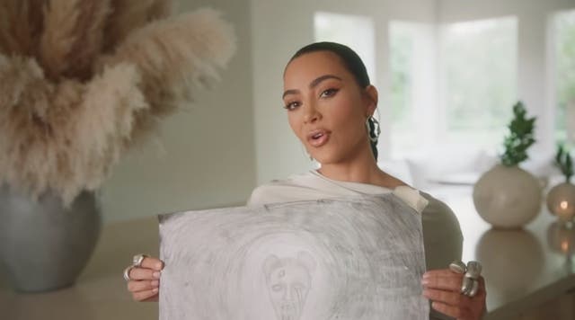 <p>Kim Kardashian showcased her daughter North’s artwork during a new tour of her home  </p>