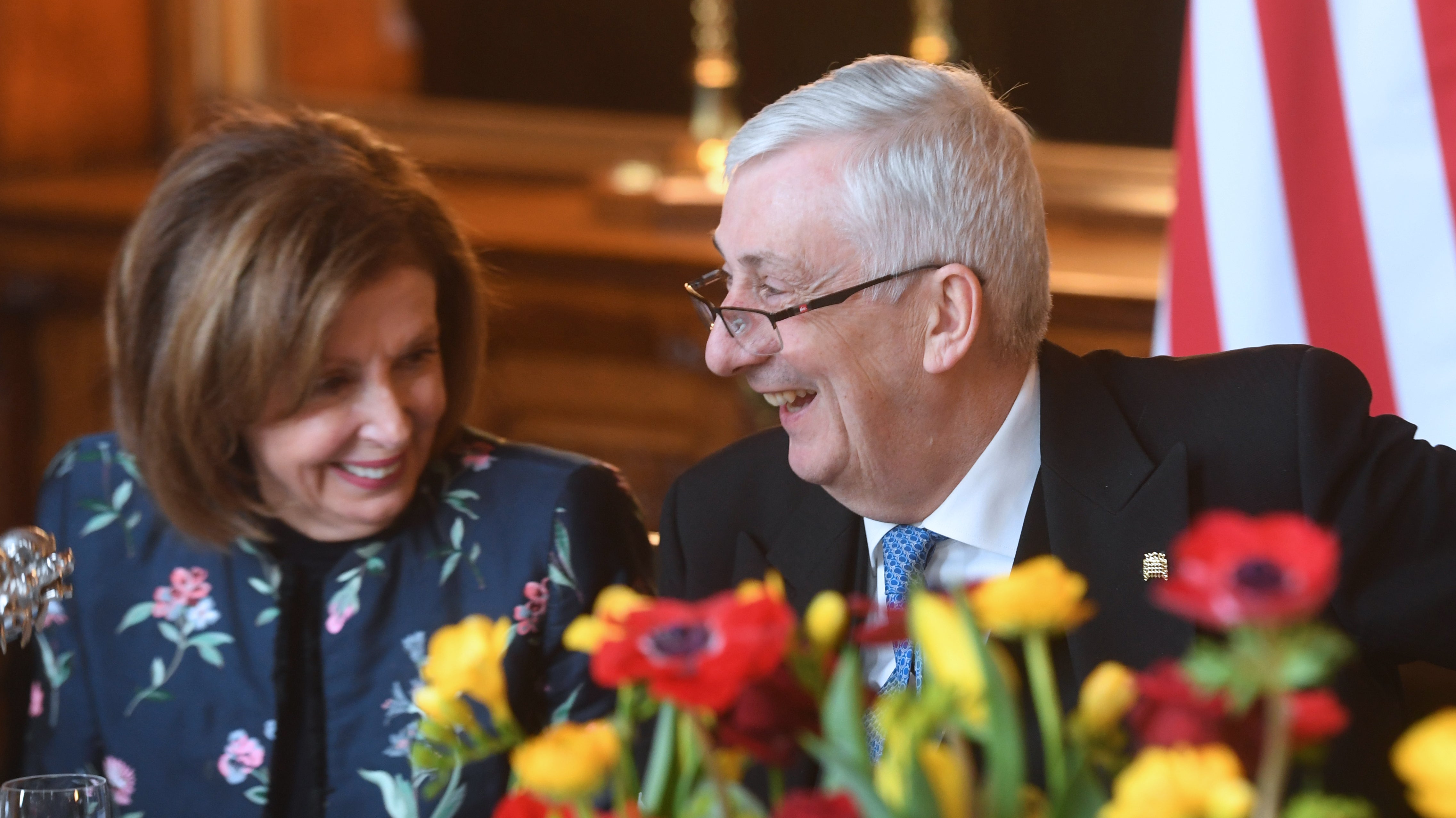 Sir Lindsay Hoyle welcomes Nancy Pelosi (UK Parliament/Jessica Taylor)
