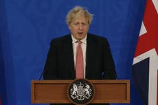 Covid news – live: Boris Johnson leads press conference after ending isolation and free tests in England