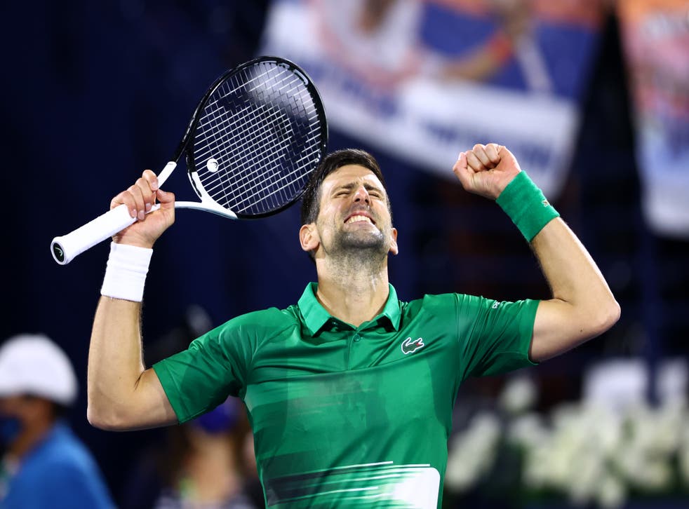 <p>Djokovic won his first match of 2022 on Tuesday </p>