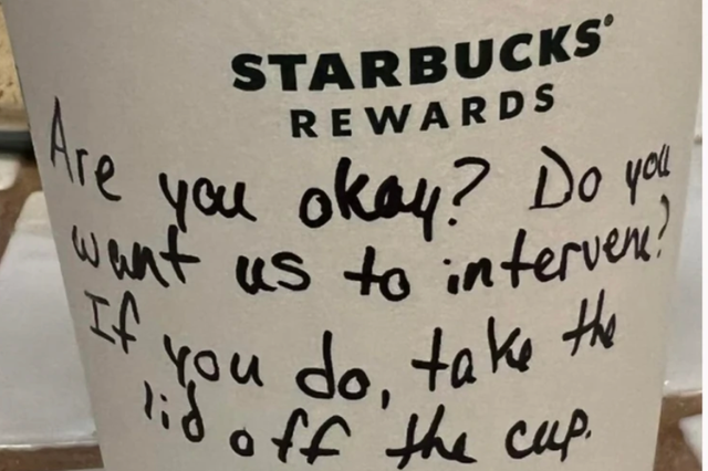<p>“Are you okay?” A Starbucks barista offered too help a teenage customer after they were approached by an aggressive male</p>