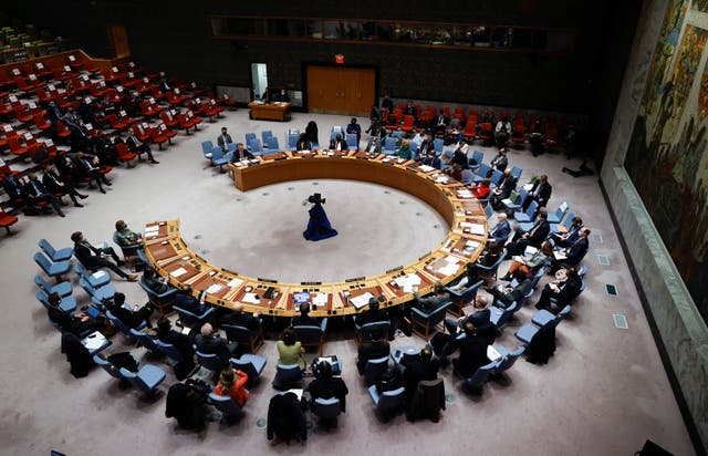 <p>Ukraine Ambassador to the United Nations Sergiy Kyslytsya addresses an emergency meeting of the UN Security Council on the situation between Ukraine and Russia at United Nations headquarters</p>