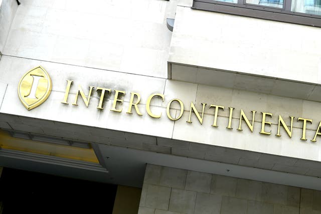 The InterContinental Hotels Group saw sales improve as Covid restrictions eased (Ian West/PA)