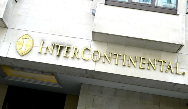The InterContinental Hotels Group saw sales improve as Covid restrictions eased (Ian West/PA)