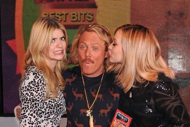 <p>Holly Willoughby, Keith Lemon and Fearne Cotton at a ‘Celebrity Juice’ DVD signing in 2012</p>