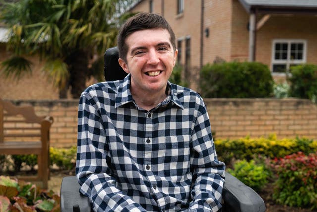 Community radio presenter Joshua Donlon, 26, has returned to the airwaves after rehabilitation to find his voice again, after a brain tumour affected his speech. (Askham Rehab/ PA)