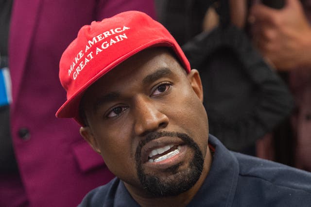 <p>Ye pictured in 2018 meeting then-president Donald Trump</p>