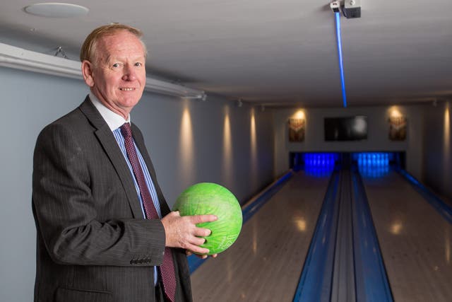 <p>Graham Wildin inside the leisure centre he has built  in his back garden</p>