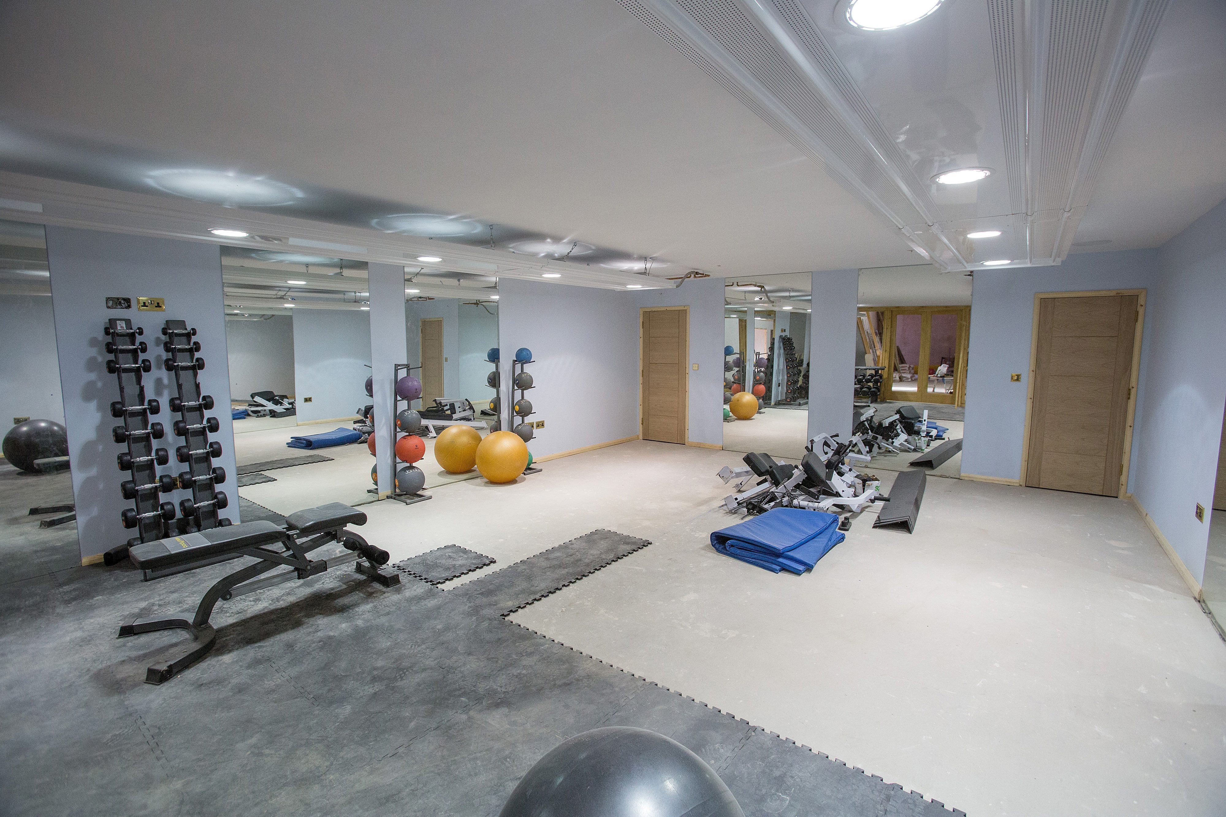 Inside the gym which forms part of Wildin’s plush extension