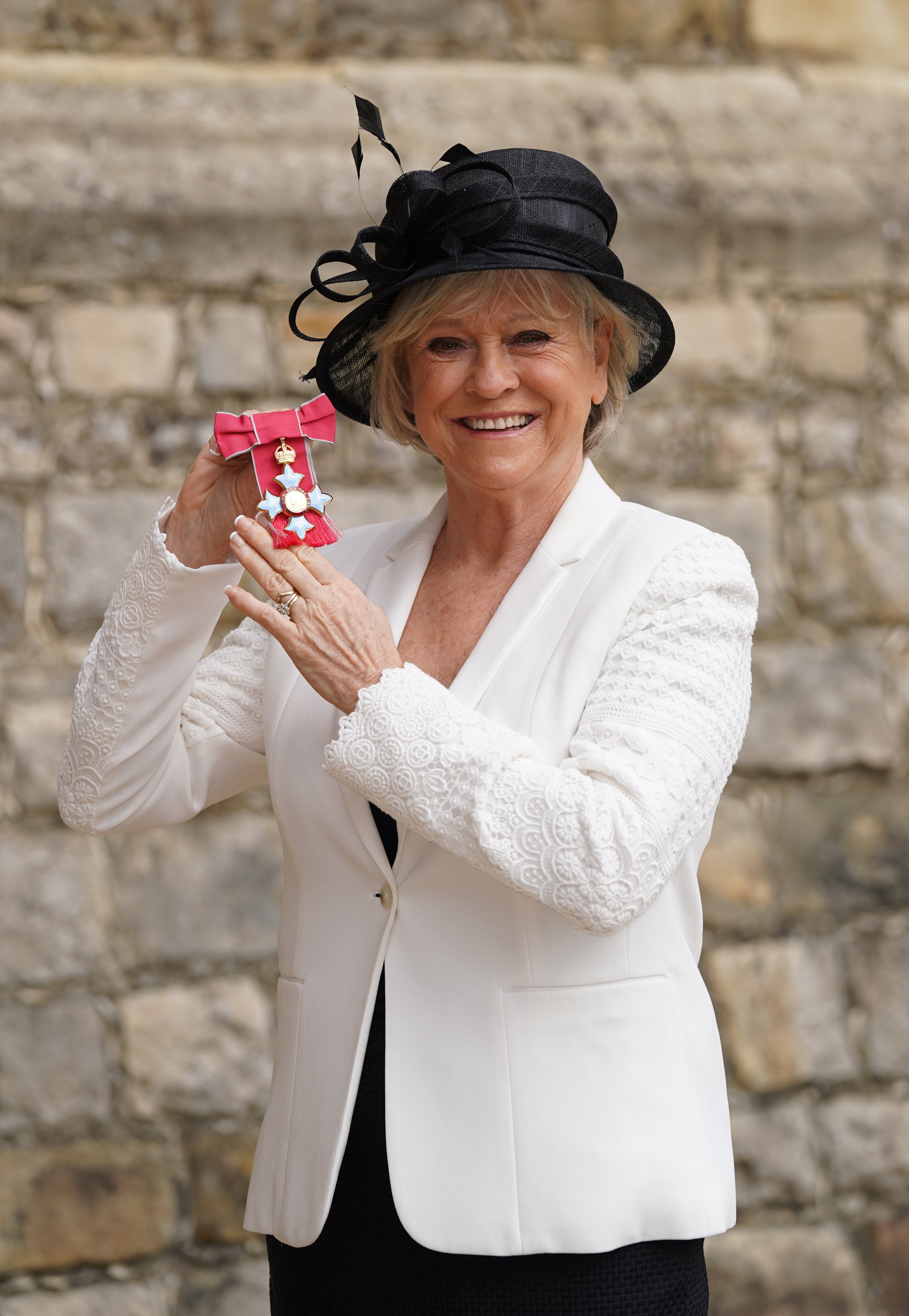 Sue Barker received her CBE on Tuesday (Steve Parsons/PA)