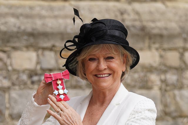 Sue Barker received her CBE on Tuesday (Steve Parsons/PA)
